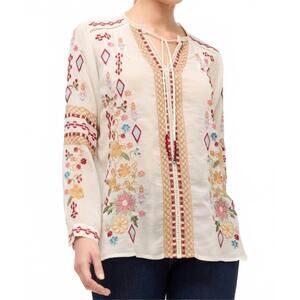 NEW JOHNNY WAS paulina shirt in ecru